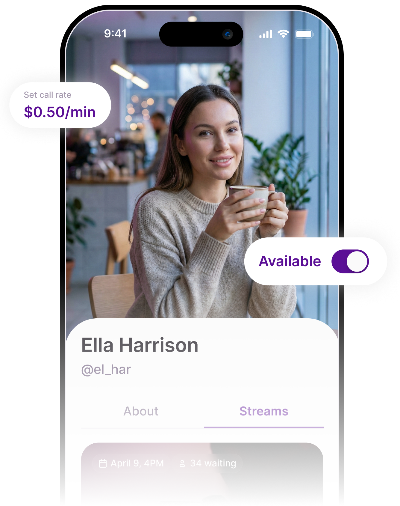 Set your rate and go live